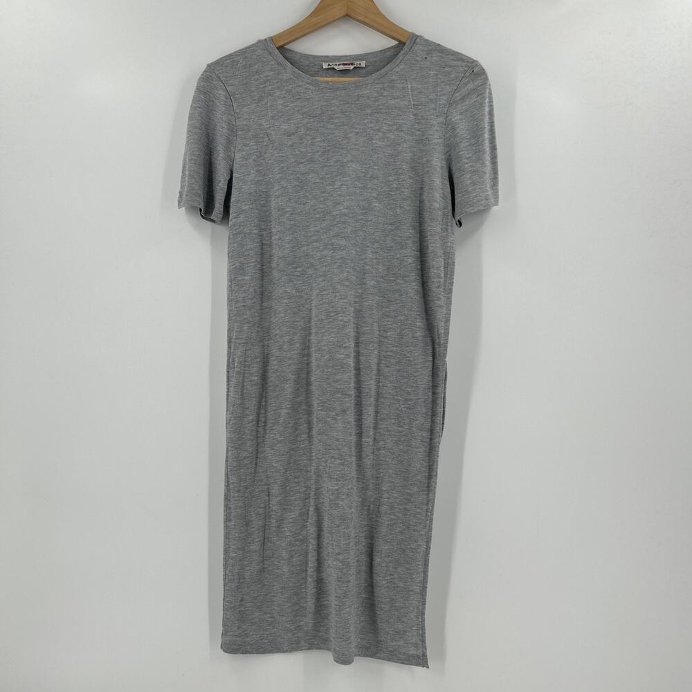 Acne Studios Obelia Tencel T-shirt Dress Womens S Gray Mini Indiesleaze Flaw